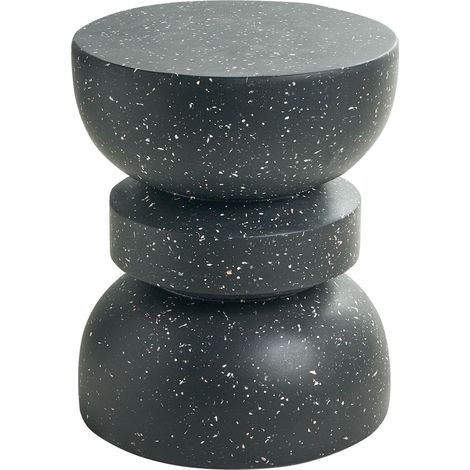 Beistelltisch FALIRO 37 cm 37 cm Terrazzo Optik Terrazzo Schwarz (1/5)