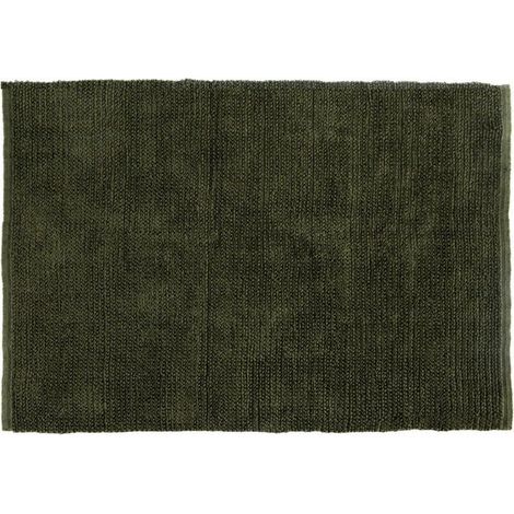 Tapis en Jute Naturel Tressé à la Main 120 x 170 cm, Décoration Salon et Chambre, Vert Mousse - PANGIVO (1/3)
