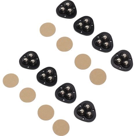 8 roulettes mini adhésives pivotantes 360° acier inoxydable, installation facile, poulies collantes pour électroménager (1/5)