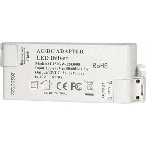 LED Transformateur 48W Driver 12V,LED Transformateur 48W Driver 12V,Transformateur pour luminaire-Crezuo