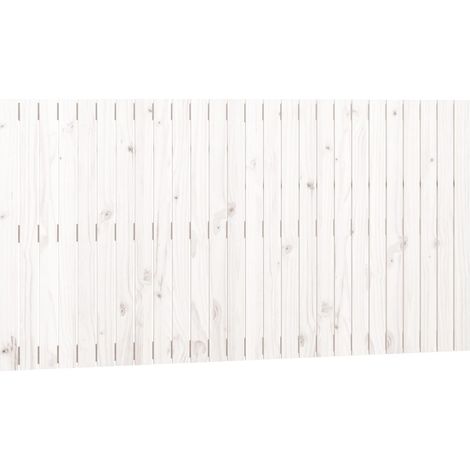 Tête de lit murale Blanc 166x3x90 cm Bois massif de pin (1/5)