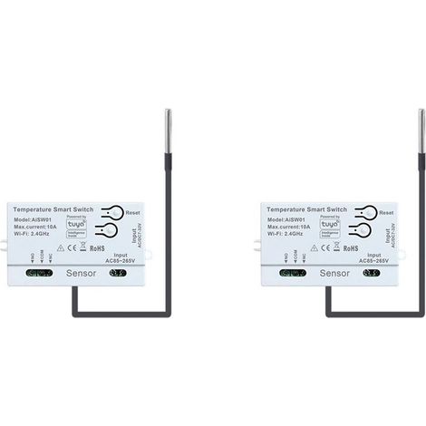 Dos sensores de temperatura inteligentes con capacidad para grabar grafitis, conexión WiFi de 2,4 GHz y una sonda de temperatura de 2 metros. (1/2)