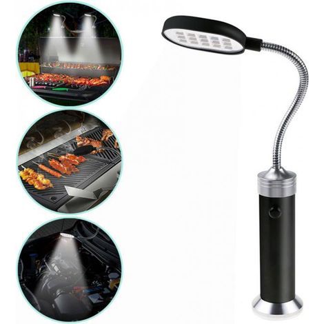 Lampe de barbecue 15 LED orientable 360° pour gril, éclairage camping portable (1/5)