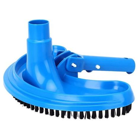 Brosse de Piscine Tête D'aspiration Piscine Courbée Brosse de Nettoyage de Piscine Brosse pour Parois et Fond de Piscine Bleu (1/5)