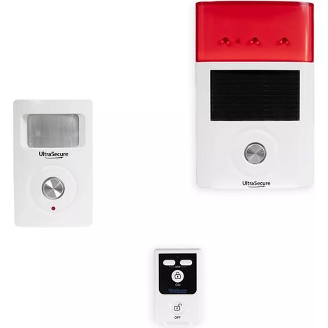 Kit autonome sans-fil : Détecteur de mouvement sirène intégrée + sirène solaire extérieure + télécommande (gamme BT)