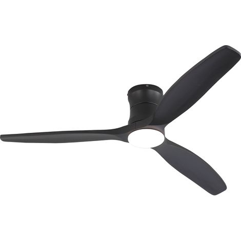 Ventilateur de Plafond avec Lampe LED Dimmable 132cm 52" - Moteur DC Silencieux avec Télécommande 6 Vitesses - 3 Pales Bois - Plafonnier Bas Profil Été/Hiver (1/5)