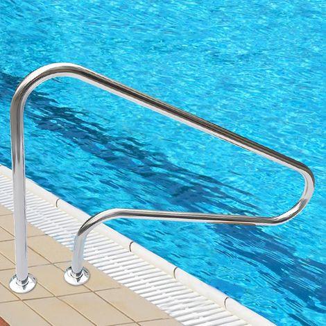 Piste de course de piscine avec emplacement de base et accessoires, pour l'intérieur et l'extérieur, piscine, parc aquatique, spa, poignées de sécurité, facile à monter, 125x80cm (1/5)