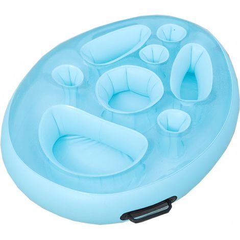 Flotteur de piscine avec porte-gobelets bleu (1/5)