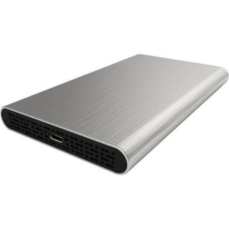 Boitier externe 2.5' en Aluminium sortie USB 3.1 Gen 2, Type C cable USB-C/USB-A + USB-C/USB-C - Gris
