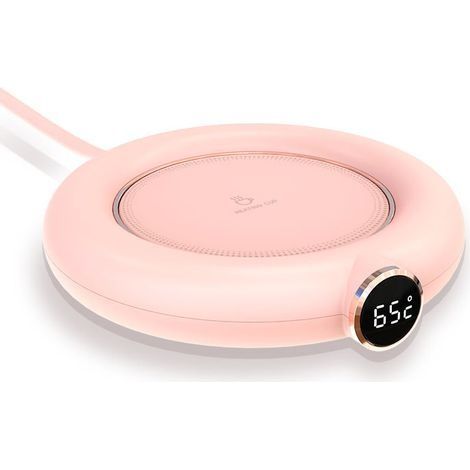 Chauffe-tasse thermostatique intelligent, Mini tasse USB Portable, 3 vitesses, tasse à café, sous-verres chauffants, plaque chauffante intelligente, pour le lait, le thé et l'eau(rose) (1/5)