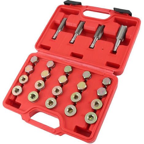Kit de réparation complet de filetage de carter d'huile en 64 pièces, compatible avec les carters d'huile et les transmissions M13, M15, M17 et M20. (1/5)