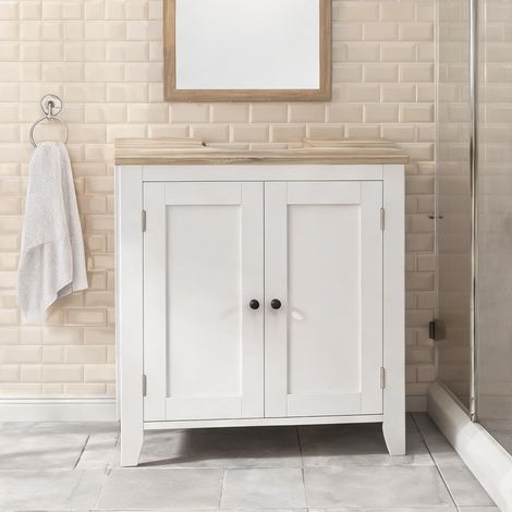 Meuble de salle de bain bianco en MDF 60 x 30 x 60 cm (1/5)