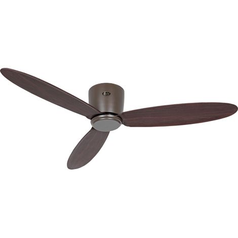ECO PLANO 132, WLAN-Deckenventilator ohne Licht, CasaFan - Colore Pale: Wengè - Corpo: Marrone (1/5)