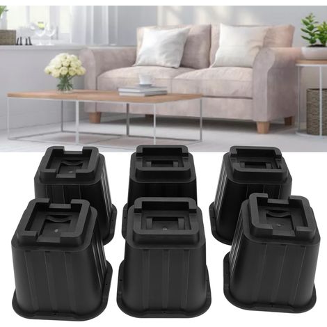 Set mit 6 multifunktionalen 5-Zoll-Bettbeingleitern, mit denen Sie Möbel wie Sofas, Tische, Stühle und Couchtische anheben können. (1/5)
