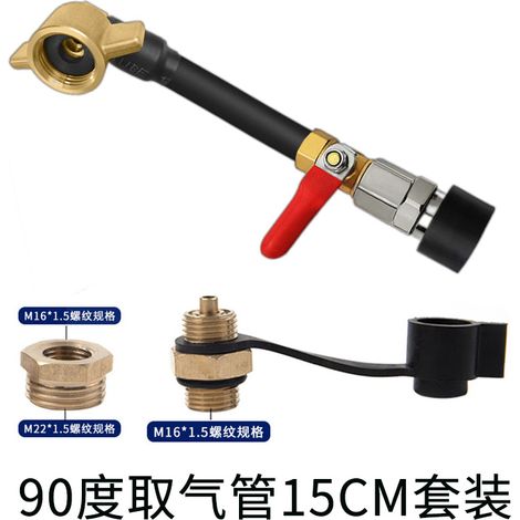 Tuyau d'admission d'air pour camion compatible avec kit de réservoir d'essence avec connecteur de vanne de cylindre et interrupteur de réglage
