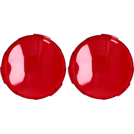 Capot de Lumière pour Spa - 2 Covers Transparents Rouges Plastique Diamètre 19cm pour Lampe Sous-marine Piscine (1/4)