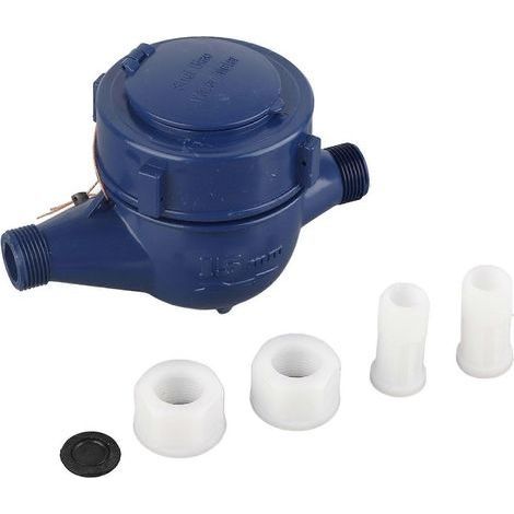 Compteur d'eau froide en plastique DN15 pour jardin et maison, outil de mesure de débit d'eau unique pour table humide (1/4)