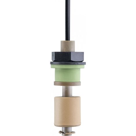Rs Pro – Capteur de niveau à flotteur externe vertical – Sortie NO/NF – Câble 1m en polysulfure de phénylène – Pour environnements humides