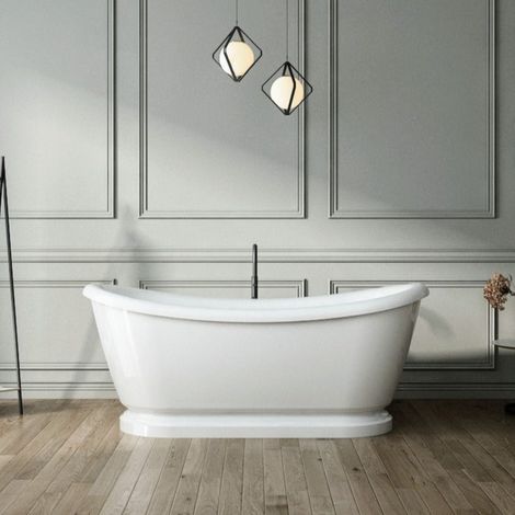 Vasca freestanding con base PITTSBURGH Bianca 177 cm