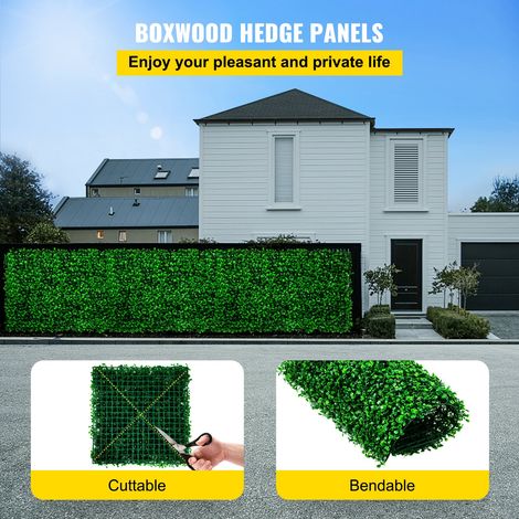 Panneaux de Buis Artificiels 50,8x50,8 cm Haie Artificielle Réaliste 6pcs Protection UV Panneaux Muraux de Haie de Buis Constructio… (1/5)