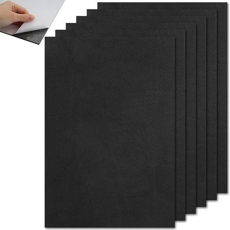 Feuilles de Mousse Auto Adhésives,20x30cm Noir Plaque Anti-Vibrations EVA Foam, Protection des Meubles (1/2)