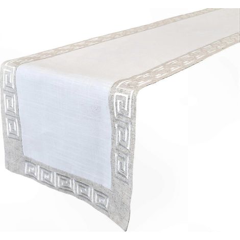 Geometrische rechteckige Tischdecke in Erdtönen, dekorativer Tischläufer für Buffet (15 cm B x 70 cm L) (1/5)