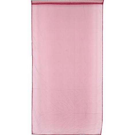 Rideau voilage pour fenêtre de chambre ou balcon (rouge vin) (1/5)