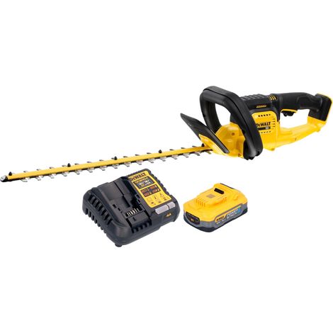 Cortasetos a batería Dewalt DCMHT 563 H1 de 18 V y 55 cm + 1 batería Powerstack de 5,0 Ah + cargador (1/5)