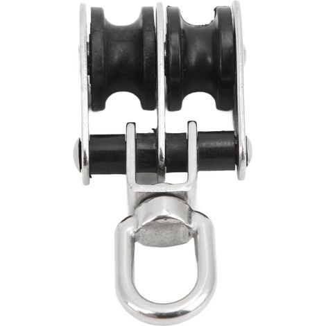 Poulie marine rotative 25mm/1in, inox 304 étanche, résistante à la corrosion et à l'eau, usage bateau, acier inoxydable, poulie de renvoi robuste. (1/5)