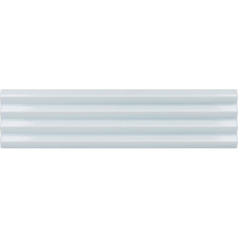 Carrelage mural faïence effet relief RYTHM 20x5cm 20x5cm Waffle Baby blue - Brillant - boîte de 0.38 m2 20 x 5 cm Waffle Baby blue - Brillant / Poli