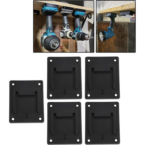 Cinq jeux de supports de porte-outils à batterie lithium pour outils à batterie lithium Makita et Bosch 14,4 V/18 V (1/5)