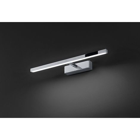 Applique LED série 8040 en métal chrome poli, 12W, lumière CCT réglable 3000K/4000K/6000K, diffuseur orientable à 300 degrés - Marque Perenz