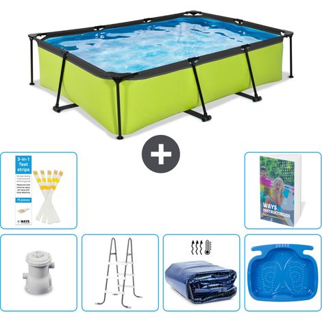 Exit Pool Rechteckig - 300x200x65 cm - 7-teilig S318