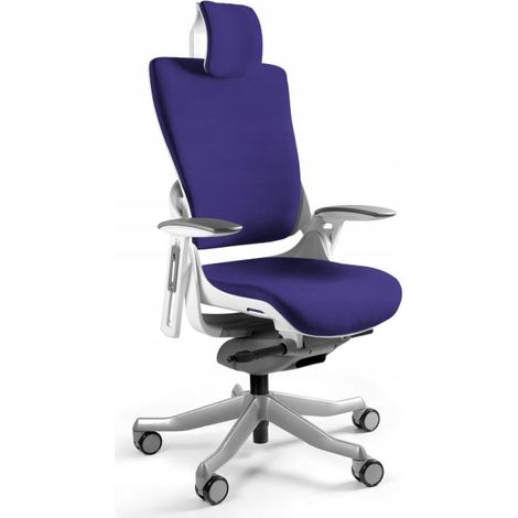 Wau 2 BL412 Bürostuhl, marineblau/weißer Stoff (1/5)