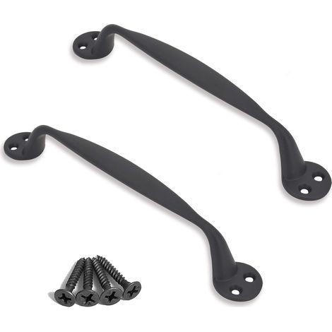 Set aus 2 antiken Türgriffen für Scheunentore, Gartentüren, Schuppentüren (B) (1/4)