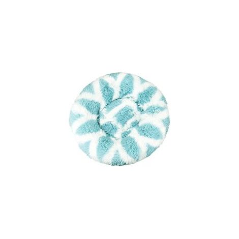 Coussin moelleux lavable pour chat et chien, blanc bleu, 80 cm –