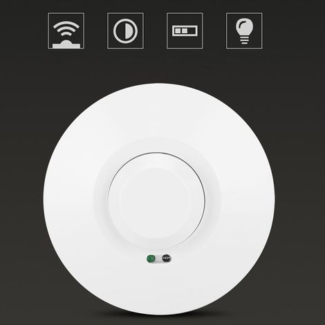 Détecteur de mouvement lumineux à capteur radar micro-ondes basse tension 360° avec interrupteur 12-24 V CC (1/5)