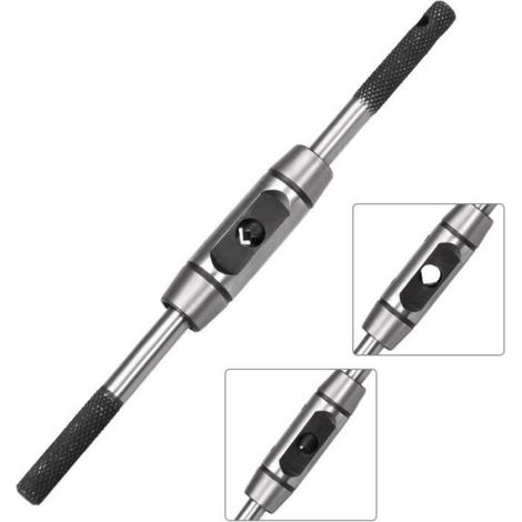 Clé À Taraud - Corps Moulé Sous Pression - Poignée Moletée Acier - Pour Tarauds Métriques M1 À M8 - 1 Pièce (1/4)