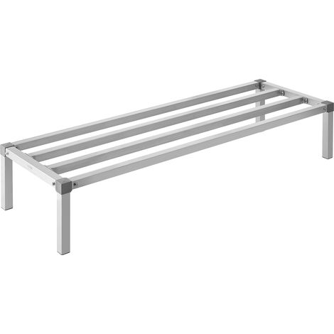 VEVOR Scaffale a Cuneo in Alluminio, 152,4x50,8x30,5 cm, Scaffale Commerciale, Portata 454 kg, Montaggio Facile, Scaffale a Cuneo per Conservazione Alimenti a Pavimento, in Ristoranti, Cucine, Garage