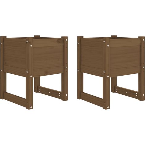 Maison Exclusive - Fioriere 2 pz Ambra 40x40x52,5 cm in Legno Massello di Pino