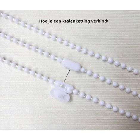 Cordon À Billes - 4,5 X 6 Mm - 10 M - 10 Boucles - Pour Stores Enrouleurs Verticaux Alvéolés - 1 Pièce (1/5)