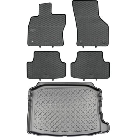 Juego de alfombrillas de goma para coche y alfombrilla para maletero del Seat León IV KL Hatchback a partir de marzo de 2020. (1/5)