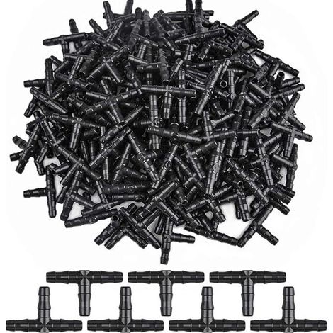 100 pieces garden irrigation tool for 4/7 T 4/7 mm drip irrigation system hose connection (4/7 positive tee) (1/5)