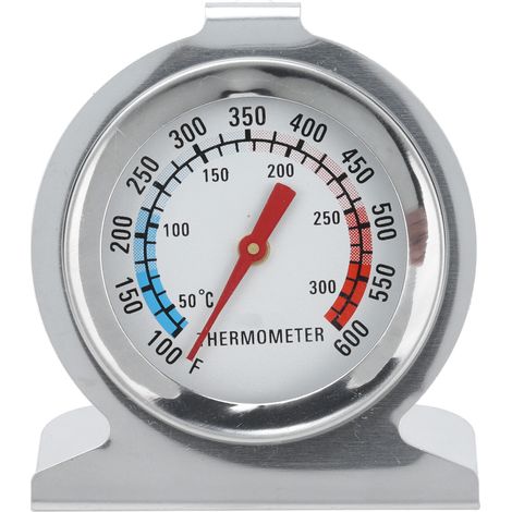 Ofenthermometer aus Edelstahl mit Zeiger, Küchenthermometer, hohe Präzision.
