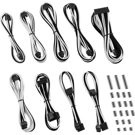 CableMod Classic ModMesh C-Series Corsair RMi & RMx Negro/Blanco - Kit de cables