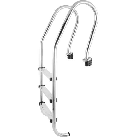 Échelle de piscine à 3 marches avec pédales antidérapantes, en acier inoxydable 304 anticorrosion (1/5)