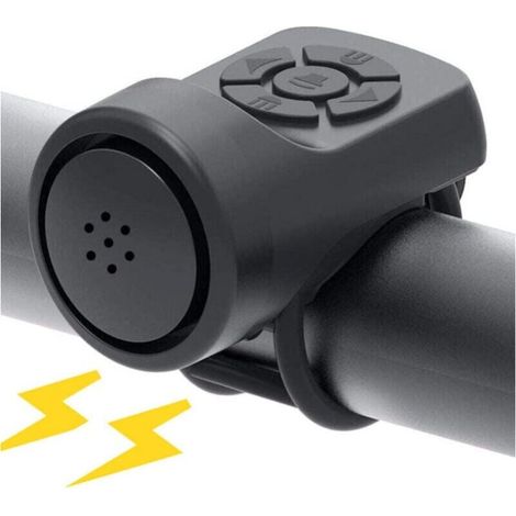Electric Bicycle Bell, 120 dB Electronic Alarm, Portable Bike Bell with USB Charging and Alarm for MTB and Road Bikes. YMYNY (1/4)