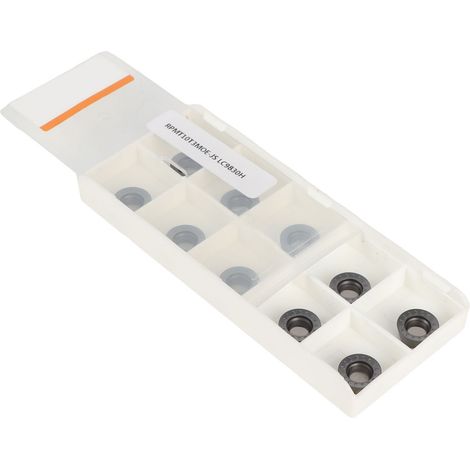 Satz mit 10 runden Hartmetall-Dreheinsätzen für CNC-Fräsen (RPMT10T3MOE-JS) (1/5)