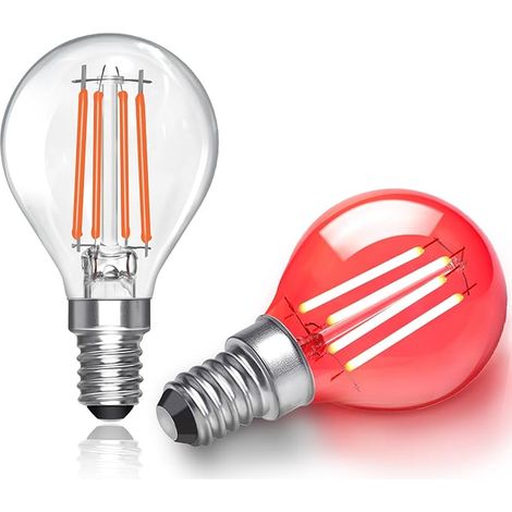 Ampoule Rouge LED E14 4W E14 40W G45 400LM AC 230V 360° Mariages Halloween Noël (1/5)