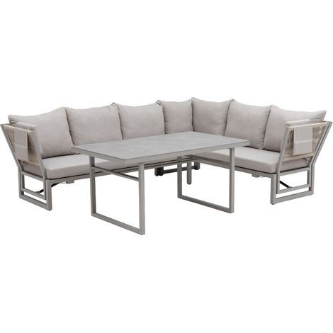 Gardissimo Alu Garten 3-in-1 Ecklounge "San Luca", hell (1/5)
